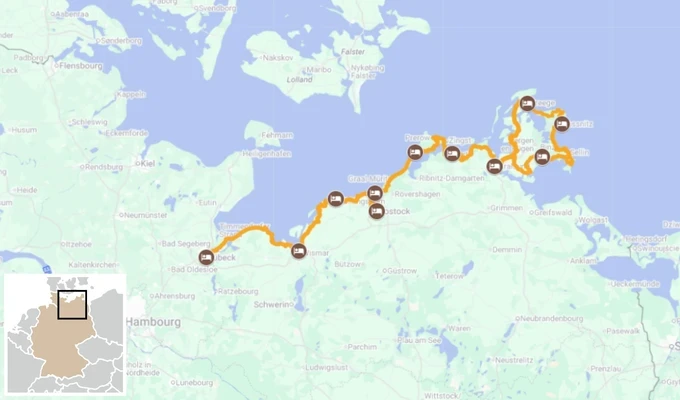 Les Côtes de la Poméranie, de Lübeck à Rügen à vélo