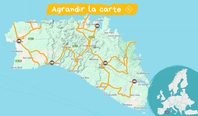Itinéraire minorque à vélo