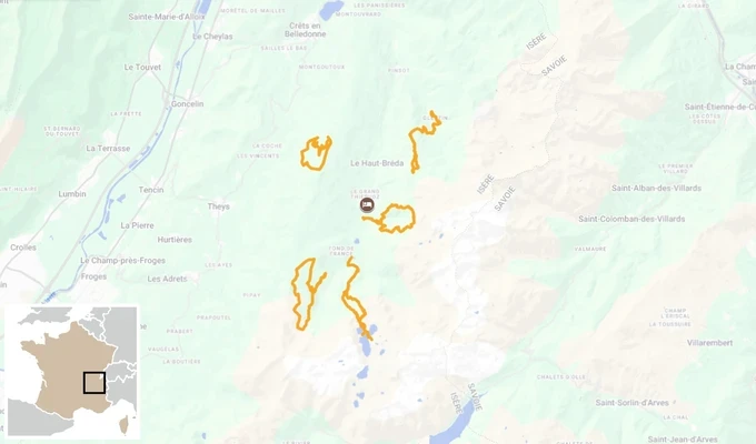 carte itinéraire randonnée belledonne 