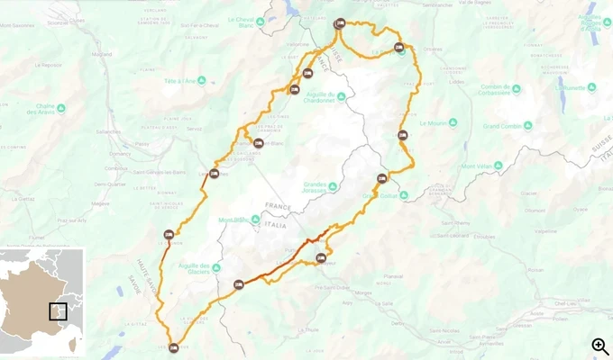 TMB sans guide - 11 jours - itinéraire