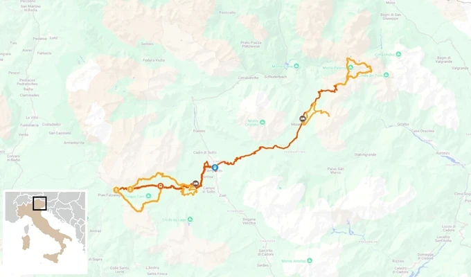 Dolomites de Cortina - itinéraire randonnée