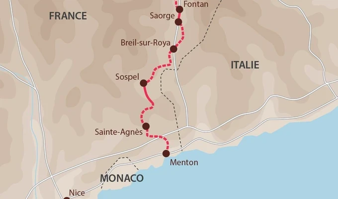 La Vallée de la Haute-Roya, de Tende à Menton