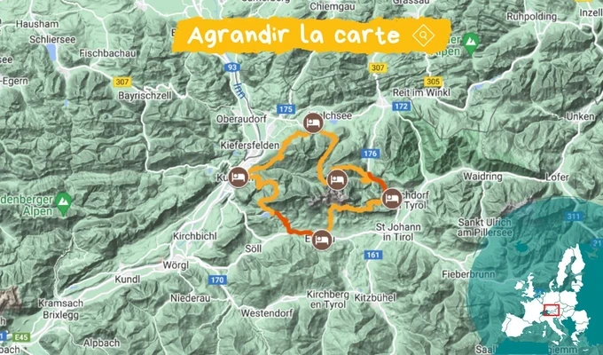 Carte Les Montagnes de l'Empereur, le Kaisergebirge