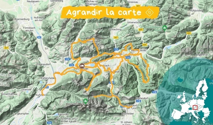 Itinéraire du Tyrol à VTT électrique