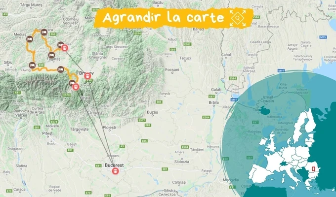 Carte Transylvanie à vélo 