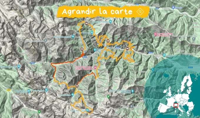 Itinéraire pour voyage Grand Angle Le Piémont italien '' Il Percorso Occitano ''
