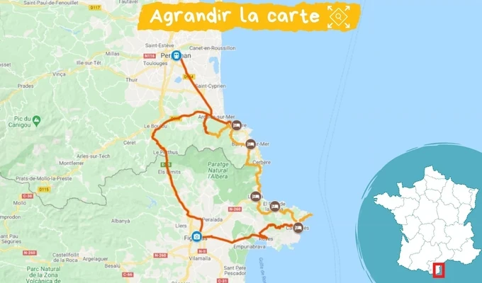 Itinéraire de Collioure à Cadaqués, entre mer et montagne