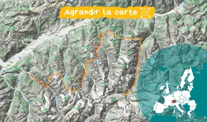 Itinéraire Haute route de Chamonix - Zermatt