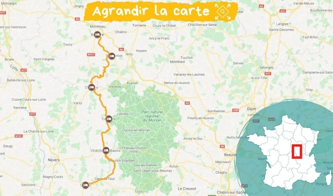 Itinéraire le Canal du Nivernais