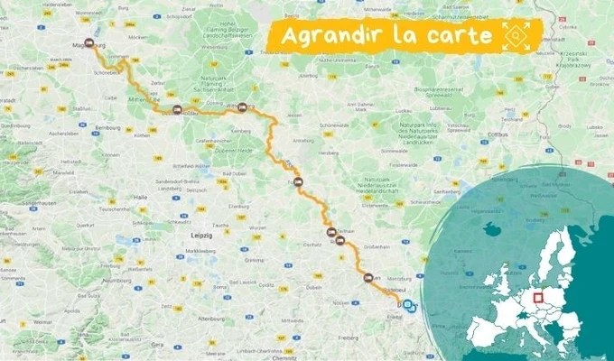 Itinéraire L’Elbe de Dresde à Magdebourg