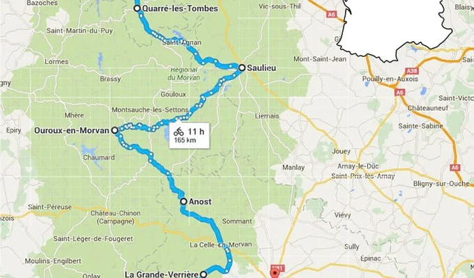 Itinéraire séjour VTT Morvan
