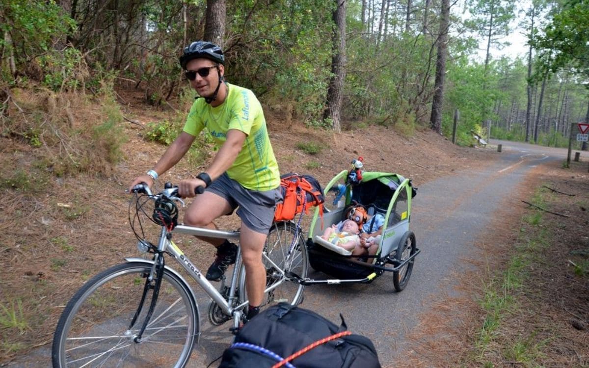 Vélo-charette vers Maubuisson