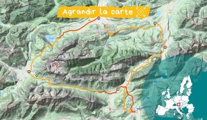 Carte Autour de la Zugspitze, de Garmisch à Leutasch © Lauriane Simeoni Carte Autour de la Zugspitze, de Garmisch à Leutasch