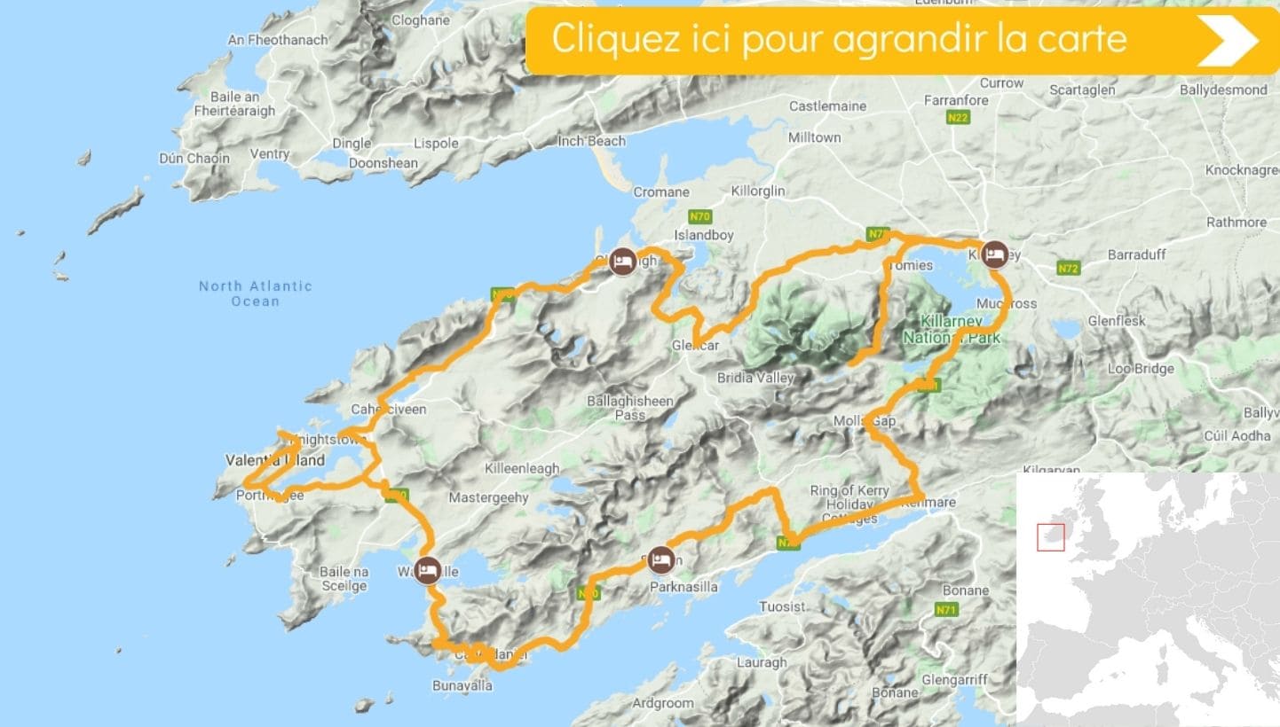 Carte Les Côtes du Kerry ® Google My Maps Carte Les Côtes du Kerry