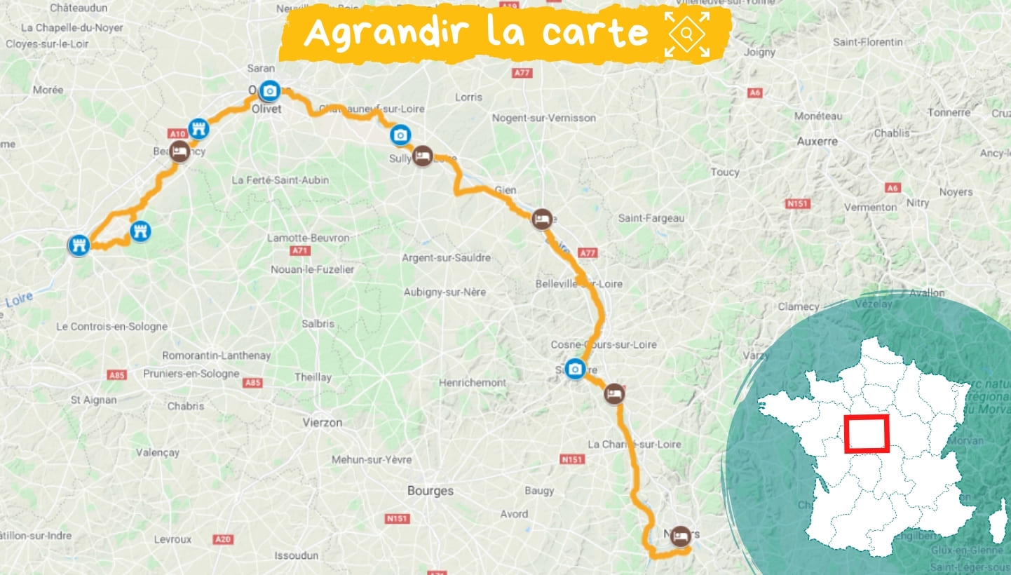 Itinéraire La Loire à vélo de Nevers à Blois Itinéraire La Loire à vélo de Nevers à Blois