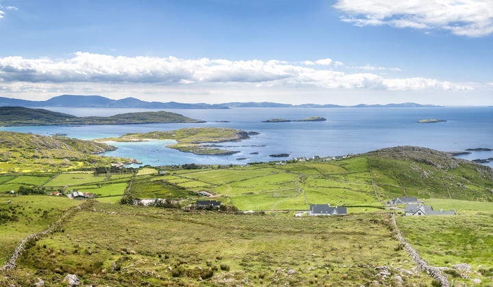 Paysage de l'anneau du Kerry à Beenarourke