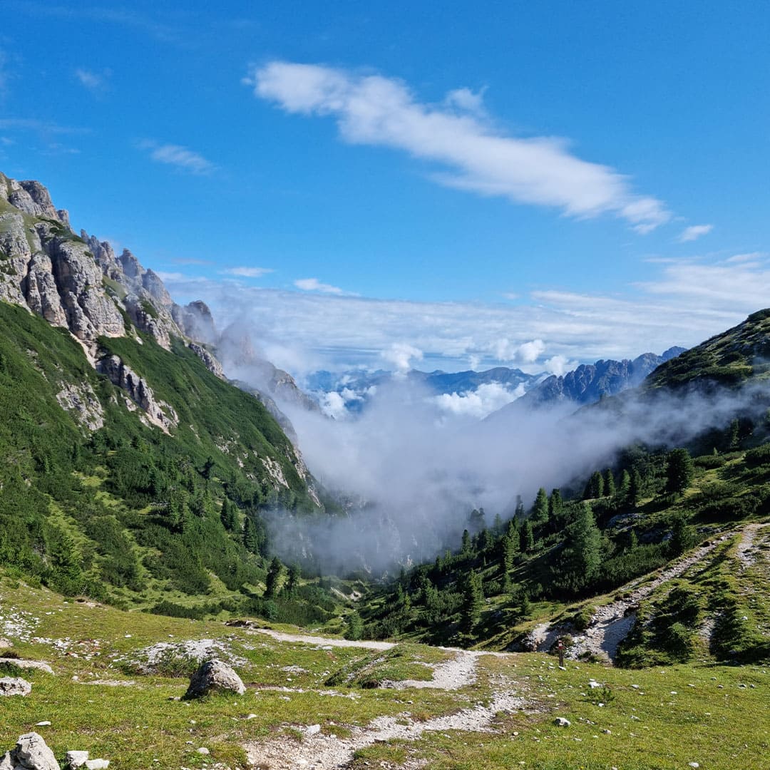 Vue sur la valée de Landro